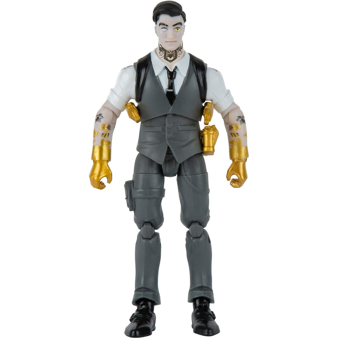 Figura Fortnite Midas Master Grade 2 en 1 + 15 Accesorios Coleccionables - caja algo dañada