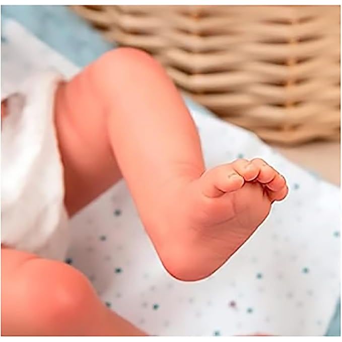 ARIAS- Bebe Reborn Claudio Azul con colchoneta para Carro o Cuna y dou dou mordedor