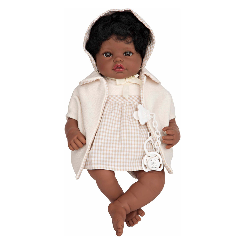 Muñeca Saira Mulata Beige Arias Elegance con mecanismo de risa Ref. 65302