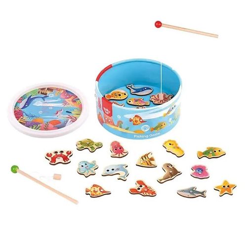 Set Compuesto Por Juego De Pesca De Madera Con 22 Piezas