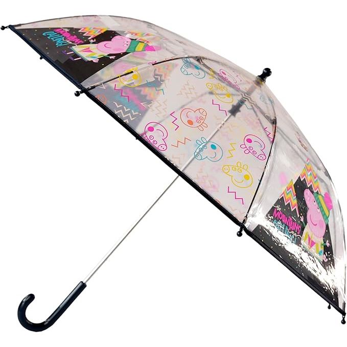 Paraguas Manual Transparente Peppa Pig 48cm