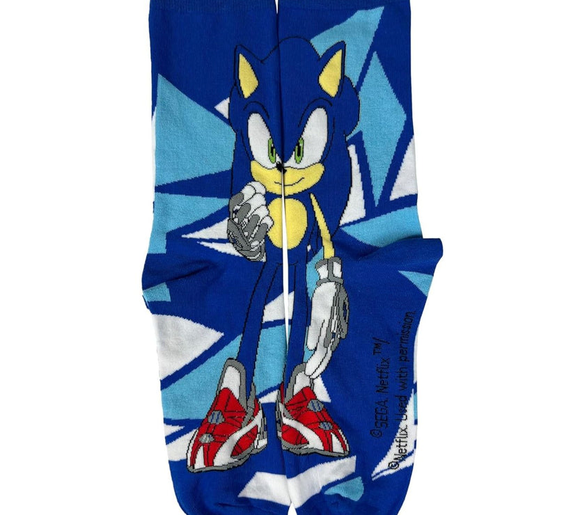 Calcetines Sonic Talla 36–38 | Calcetines Juveniles de Sonic the Hedgehog | Ropa Oficial Sega | Comodidad y Estilo para Fans