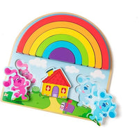 Rompecabezas Apilable de Madera Blue’s Clues & You – Arco Iris de 9 Piezas | Juguete Educativo Infantil