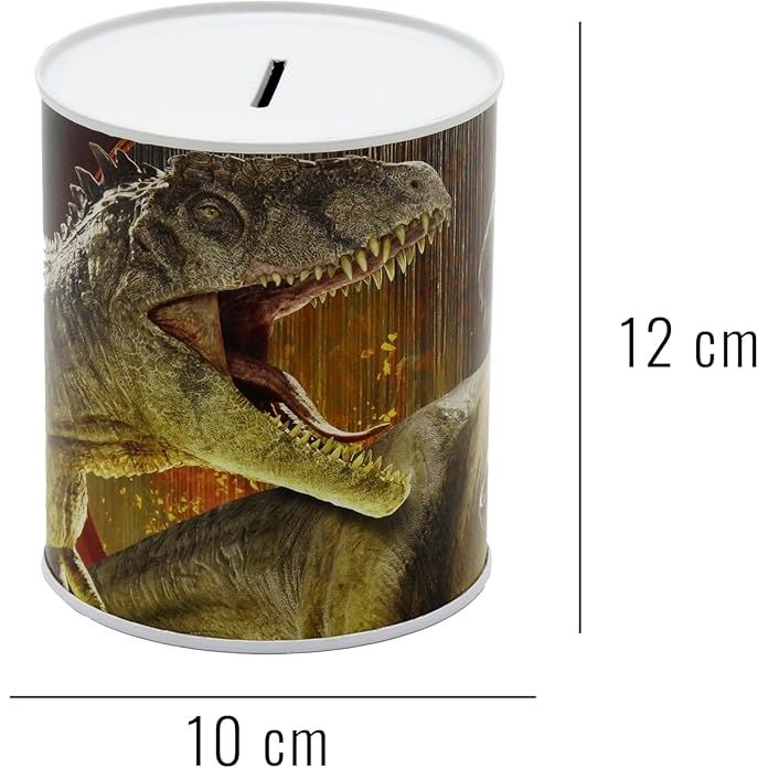 Hucha Mediana Jurassic World | Hucha Infantil con Diseño de Dinosaurios | Ahorra con Estilo | Regalo Original para Niños y Fans de Jurassic Park
