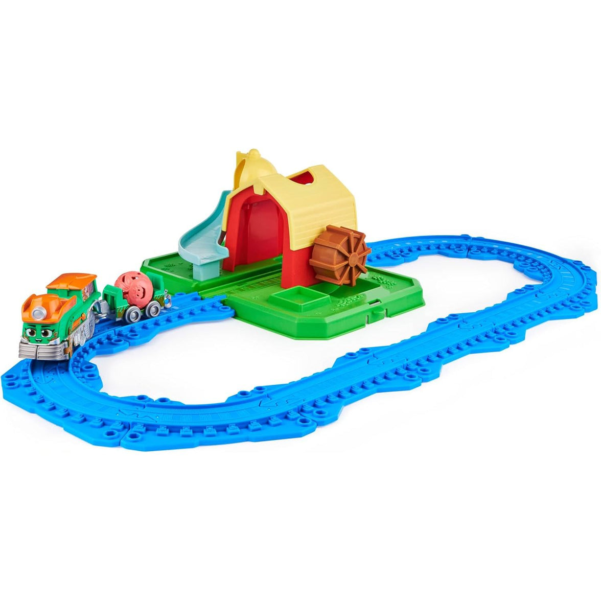 Mighty Express Farm Station Adventure Bucket de Spin Master – Juguete de Trenes y Granja