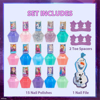Disney Frozen Set de Esmaltes de Uñas para Niñas 18 Piezas