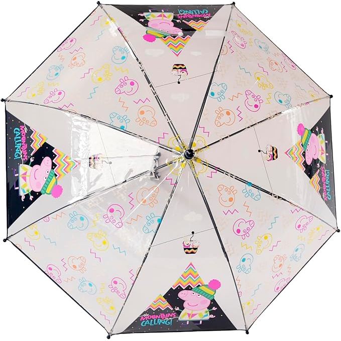 Paraguas Manual Transparente Peppa Pig 48cm