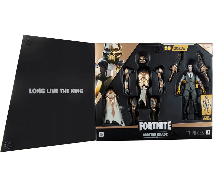 Fortnite Figura Master Grade Midas 2 en 1 con 15 Accesorios