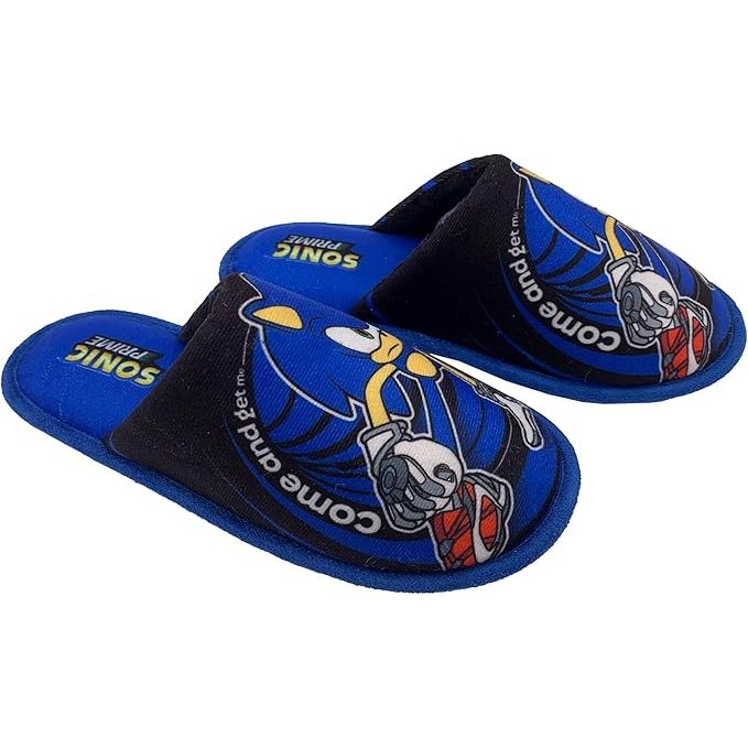 Zapatillas para Casa Sonic | Pantuflas de Sonic the Hedgehog | Suela Antideslizante y Diseño Sonic Original con tacto suave y acolchado| Calzado Cómodo