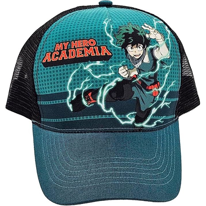 Gorra Azul My Hero Academia | Gorra Oficial del Anime Boku no Hero | Accesorio Ajustable Estilo Urbano | Moda Otaku y Gamer
