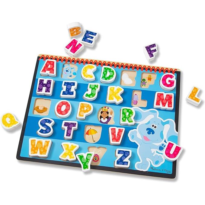 Puzzle de Madera del Alfabeto Blue’s Clues &amp; You– 26 Piezas | Juguete Educativo para Aprender Letras