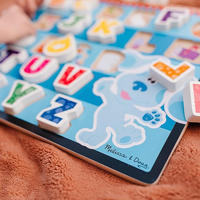 Puzzle de Madera del Alfabeto Blue’s Clues &amp; You– 26 Piezas | Juguete Educativo para Aprender Letras