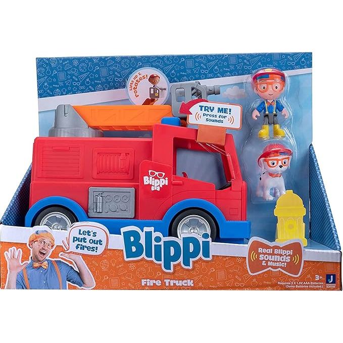 Camión de bomberos Blippi incluido en el pack