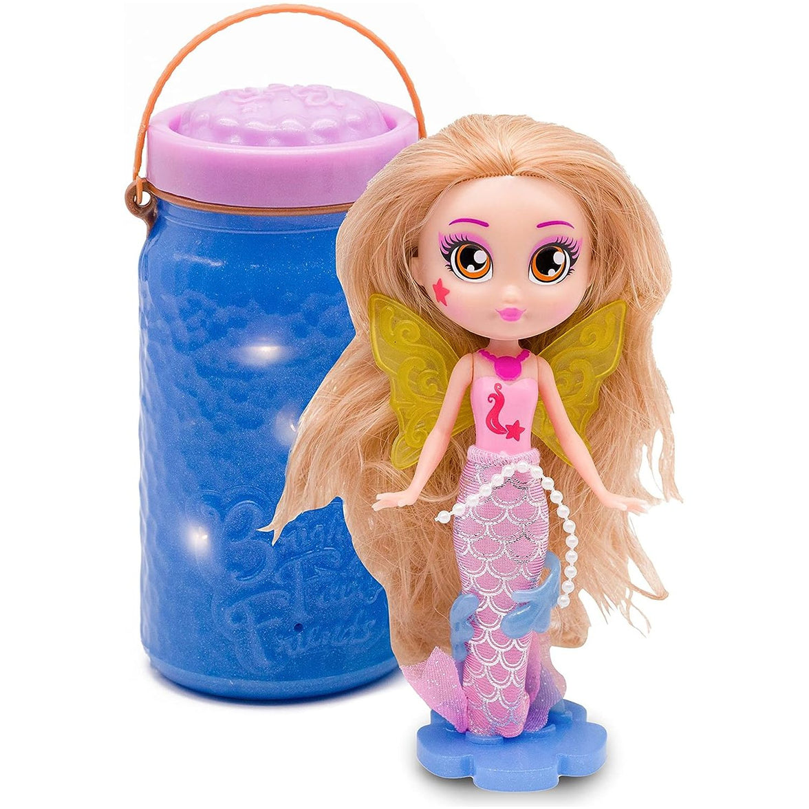 Muñecas Sirenas con Luces Mágicas Bright Fairy Friends | Surtido Sorpresa con Tarro de Luz y Accesorios | Juguete Interactivo Infantil