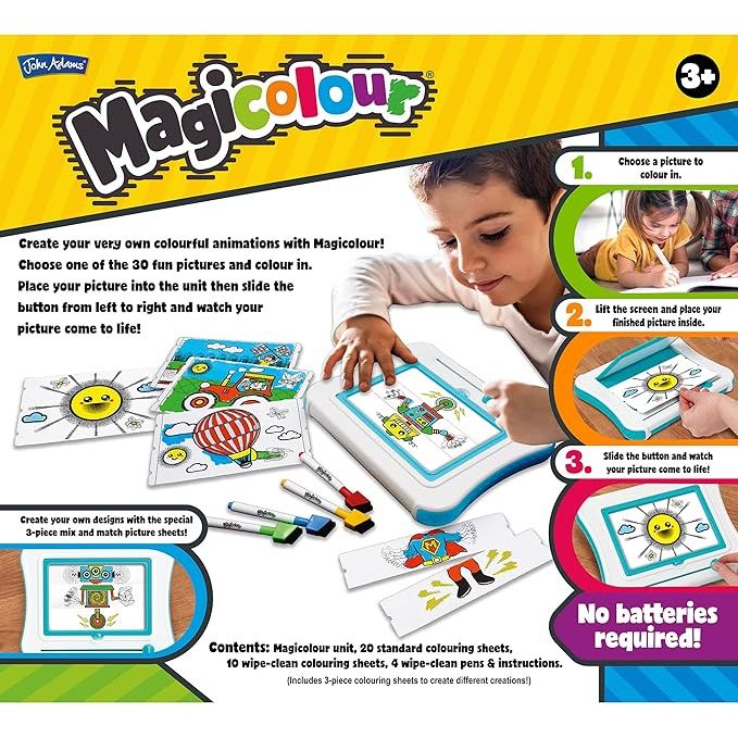 Magicolour Pizarra de Dibujos – Set con 20 Hojas para Colorear y 4 Rotuladores | Juego Creativo Infantil