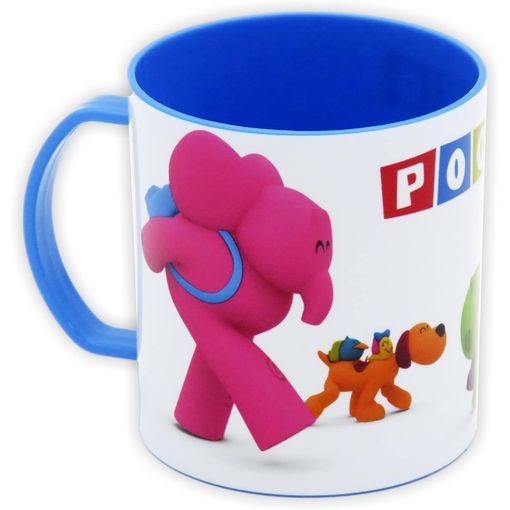 Taza Pocoyó 400 ml Blanca y Azul | Vaso Infantil de Plástico Resistente | Taza Niño Segura y Ligera | Producto Oficial