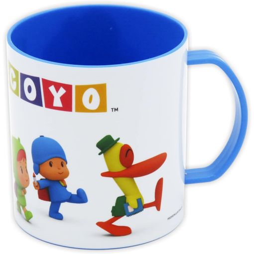 Taza Pocoyó 400 ml Blanca y Azul | Vaso Infantil de Plástico Resistente | Taza Niño Segura y Ligera | Producto Oficial