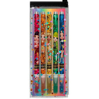 Pack de 5 Bolígrafos de Gel con Purpurina y Aromas Rainbow High | Bolígrafo Infantil de Colores Brillantes | Papelería Creativa para Niñas