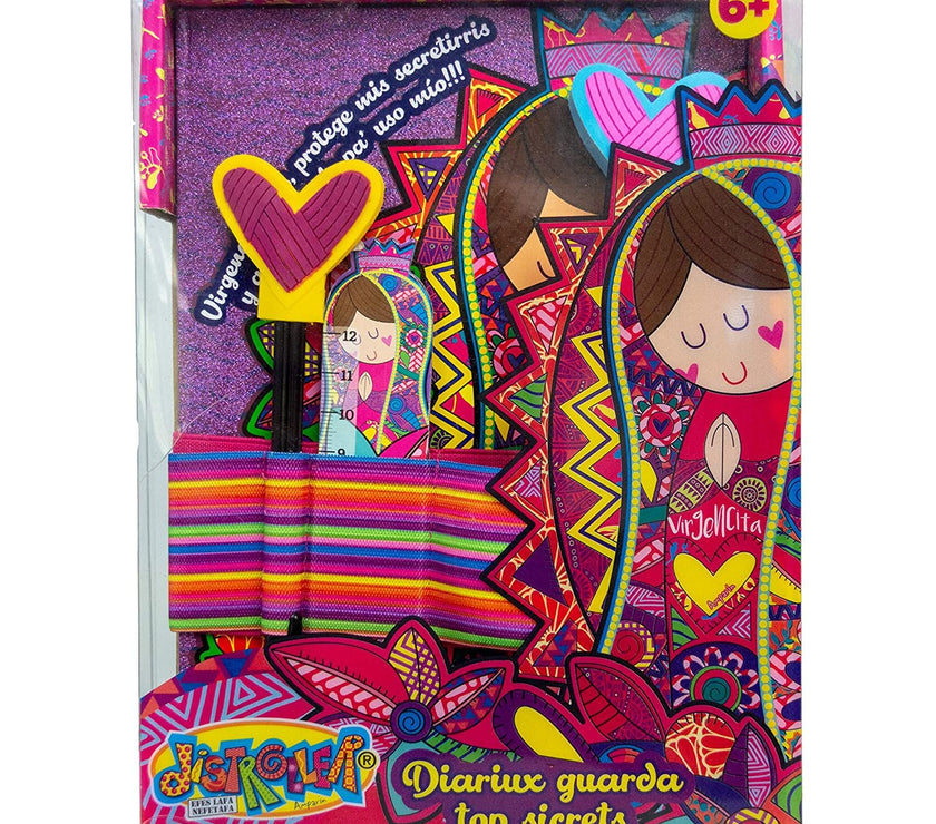 Pack Diario Secreto y Cajita Organizadora Chamoy Amiguis Distroller | Set "Top Sicrets" Diario para Niñas  | ¡Guarda tus Secretos!