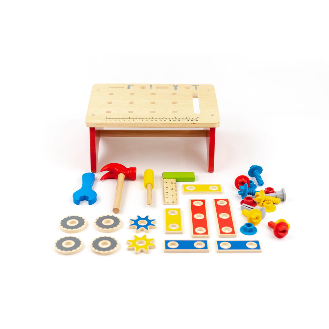 Banco de Trabajo de Madera para Niños Tooky Toy – Taller de Herramientas Educativo STEM