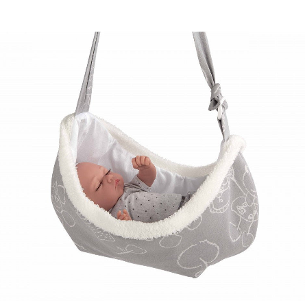 Muñeca Arias Elegance Noa con Portabebé y Sonido Ref. 50272 – Muñeca Bebé de 33 cm con Accesorios | Fabricada en España