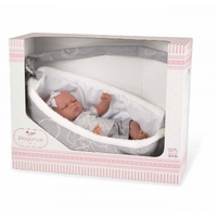 Muñeca Arias Elegance Noa con Portabebé y Sonido Ref. 50272 – Muñeca Bebé de 33 cm con Accesorios | Fabricada en España
