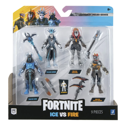Fortnite Pack de Figuras Ice VS Fire - Caja Algo Dañada