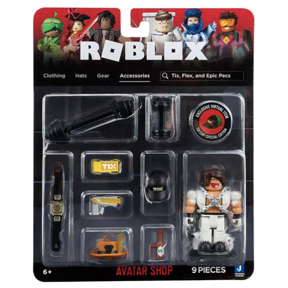 Roblox Figura Tix Flex and Epic Pecs - Caja algo dañada