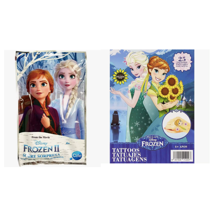 Pack de Frozen Disney - 1 Sobre de Colorear + 1 Tatuaje Temporal