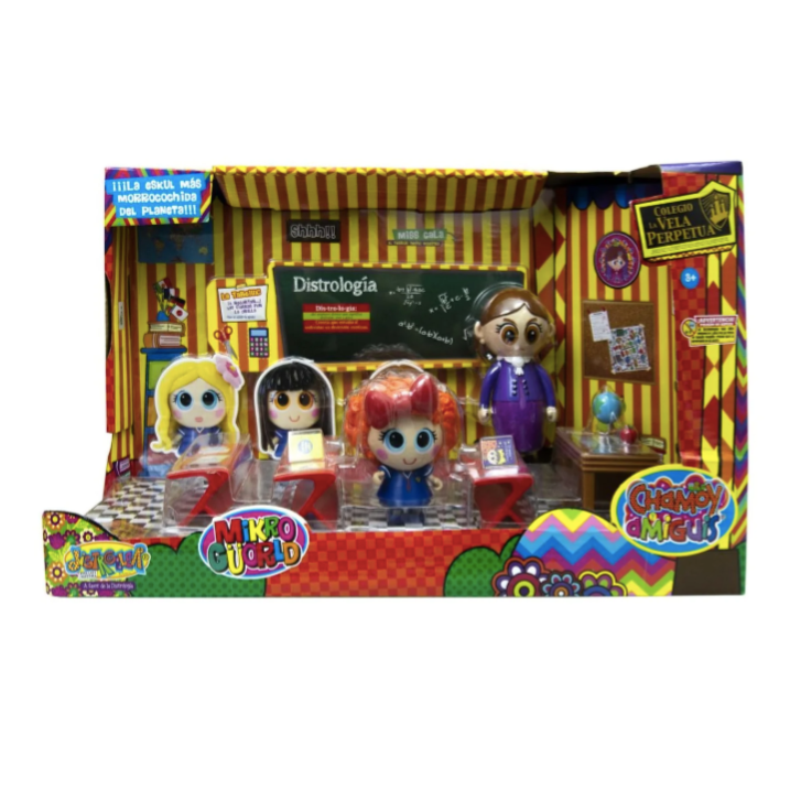 Pack Exclusivo Chamoy Amiguis: ¡Colección Completa Colegio con profesora y sus tres alumnas