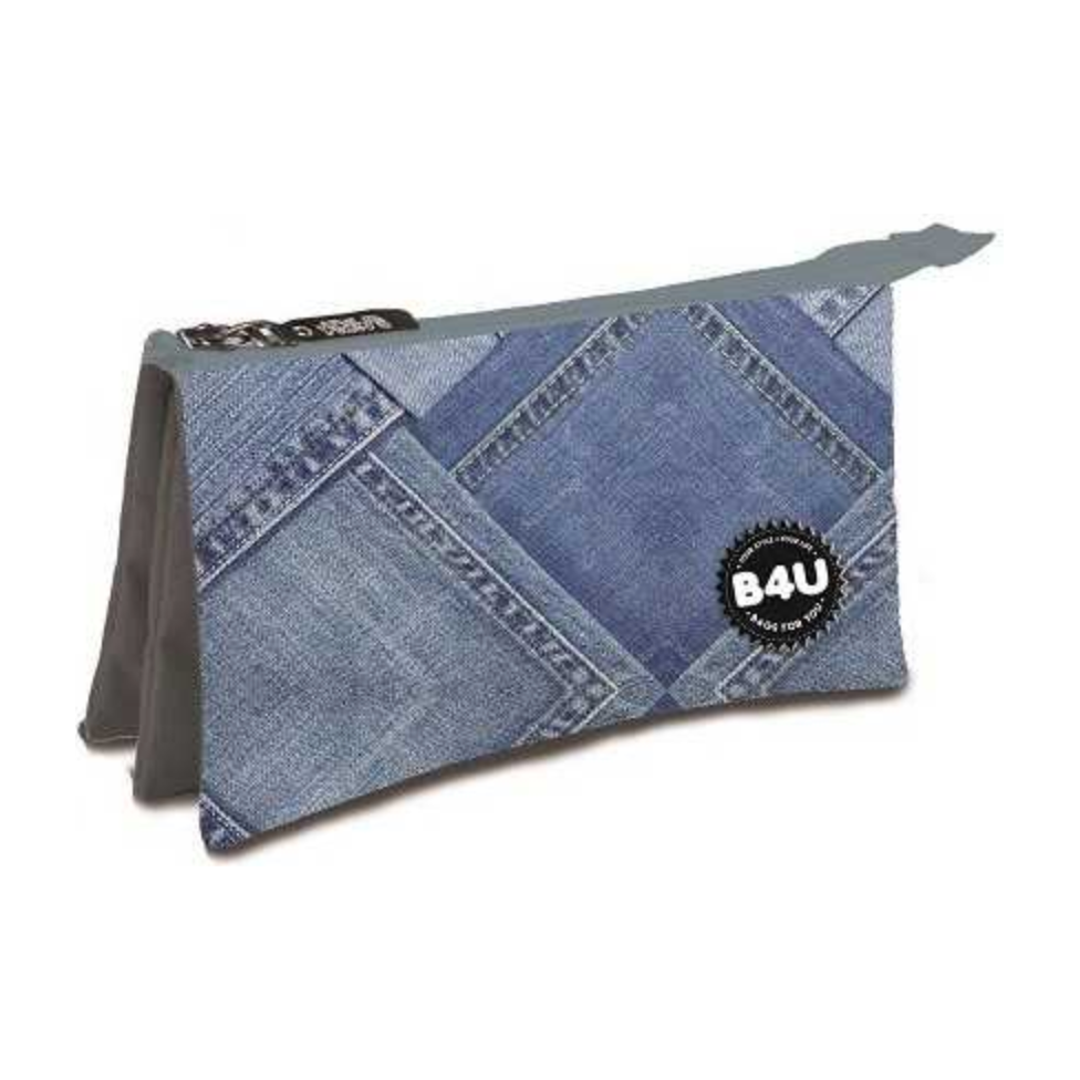 Portatodo Triple B4U Denim 21Cm Material Escolar