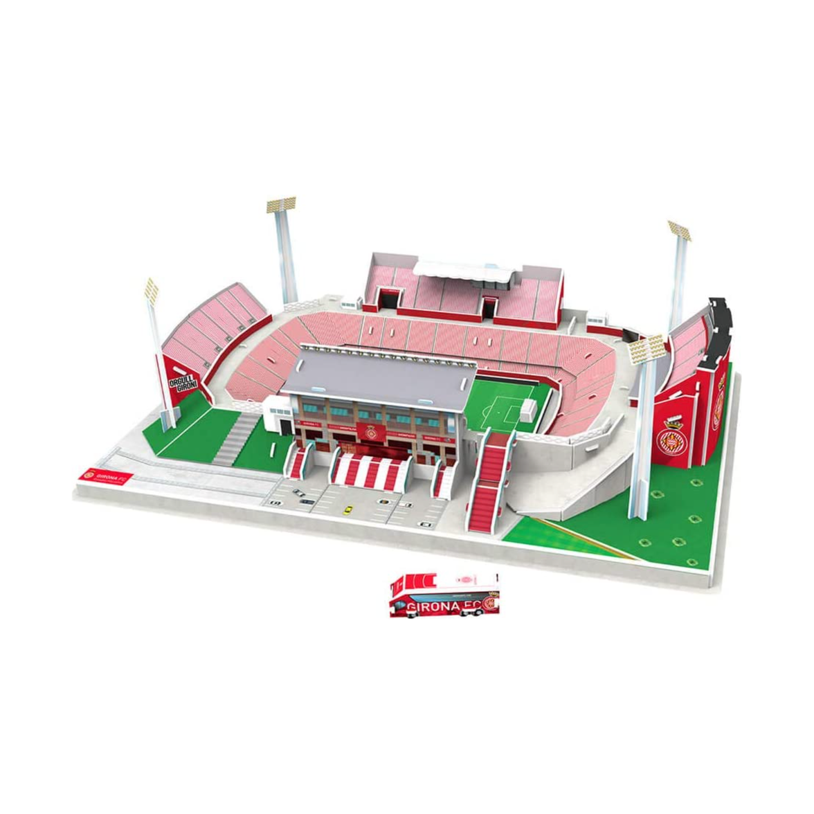 Eleven Force Puzzle 3D Estadio Municipal Montilivi (Girona) 10834 | Rompecabezas 3D de 87 Piezas | Maqueta Oficial del Girona FC