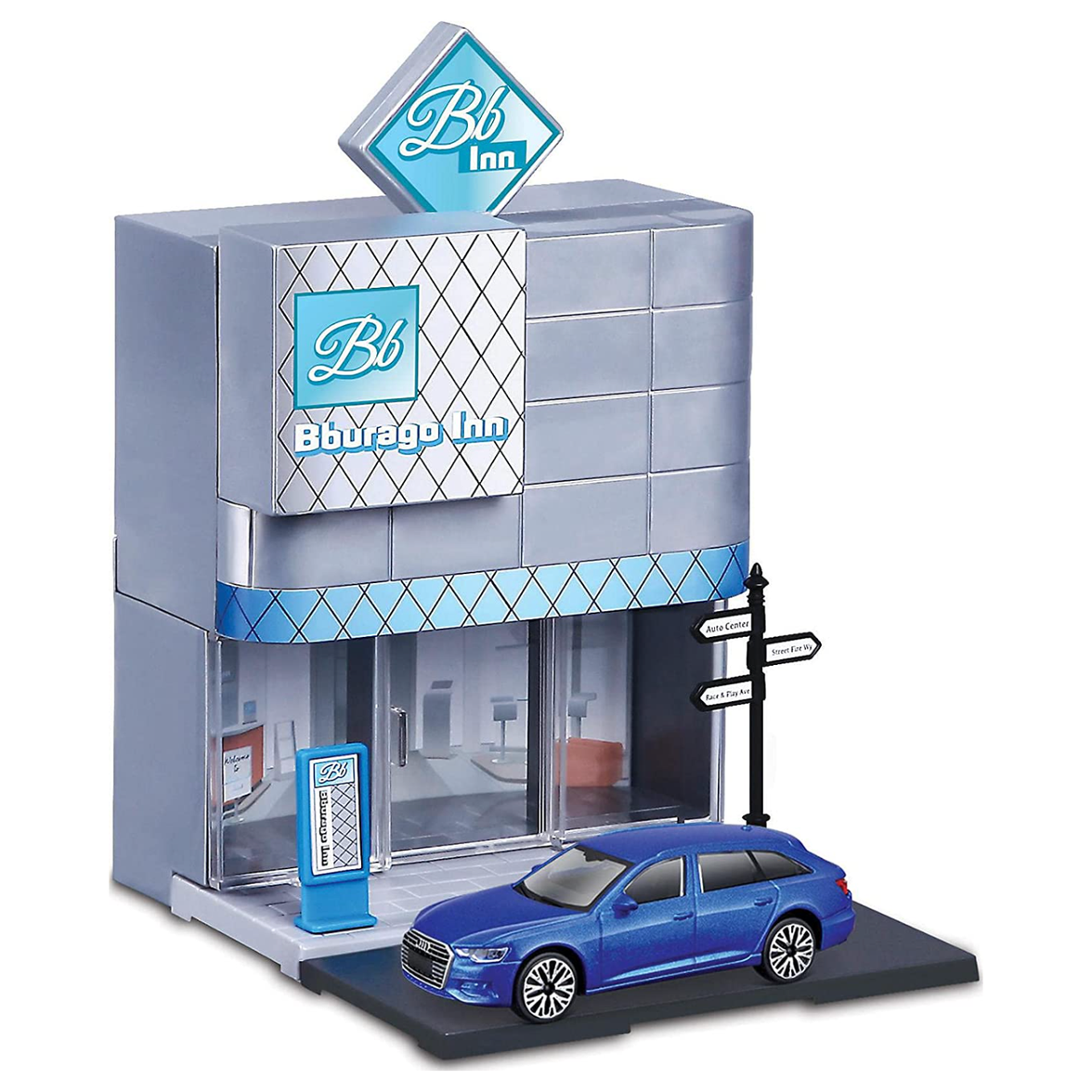 Burago Build Your City 1/43 - Hotel + Ausi A6 Avant