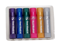 Set de 6 Barras de Témpera de Colores metálicos Real Madrid