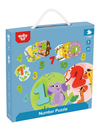 Puzzle de Numeros de Madera Tooky Toy 20 piezas