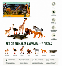 Set de Animales Salvajes 7 Piezas | Figuras de Safari para Niños