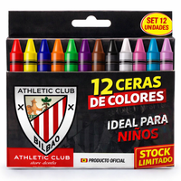 12 pinturas de colores Athletic Club Bilbao oficiales | Lápices de colores escolares