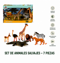 Set de Animales Salvajes 7 Piezas | Figuras de Safari para Niños