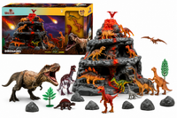 Set de Dinosaurios con Volcán 40 Piezas | Juego Prehistórico con Figuras y Accesorios