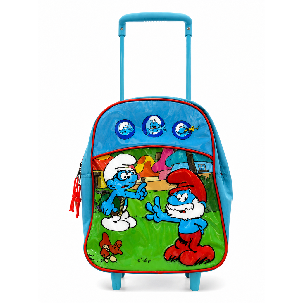 Mochila Trolley Infantil Los Pitufos