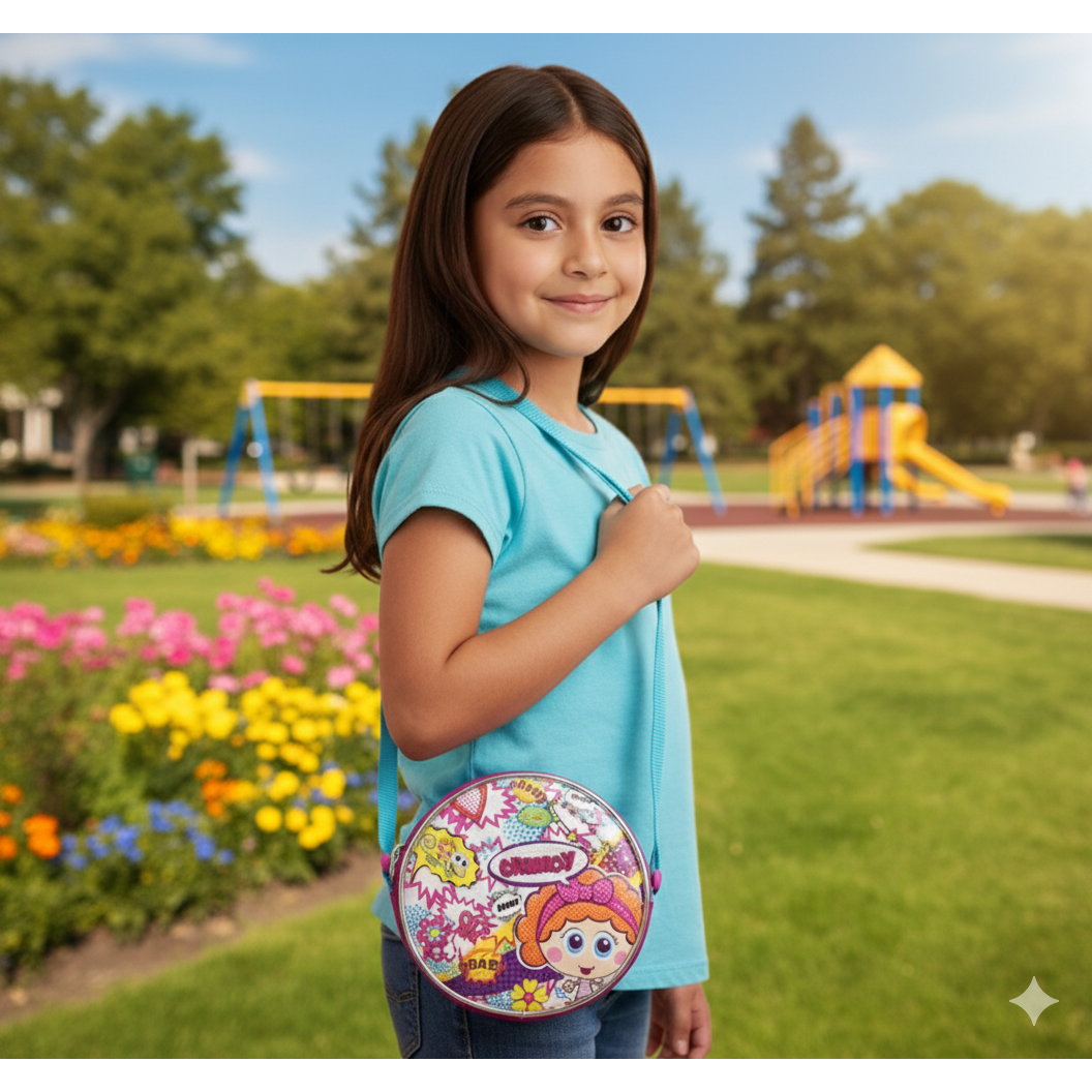 Bolso Redondo Chamoy – CMM Bolsiux Coloreante | Accesorio Infantil Original