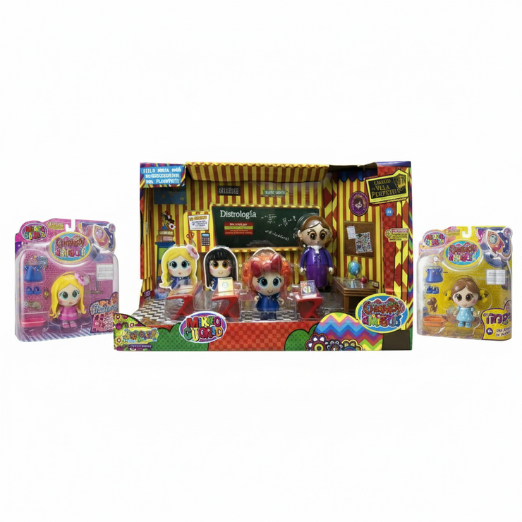 Pack Exclusivo Chamoy Amiguis: ¡Colección Completa Colegio con profesora y sus tres alumnas