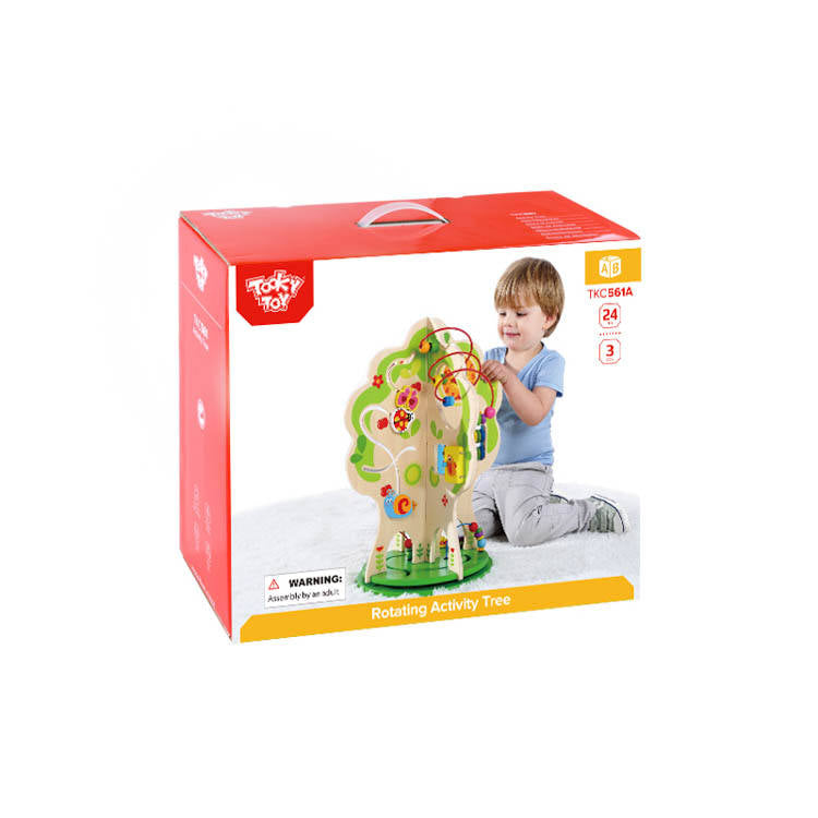 Árbol de Actividades de Madera Multicolor – Juguete Educativo de Motricidad para Niños