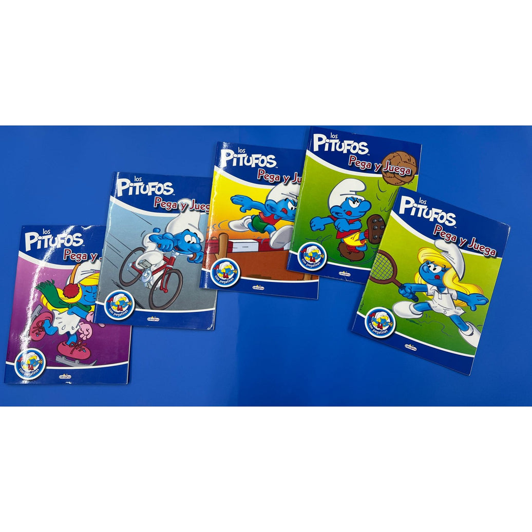 Pack 5 los Pitufos Pega y Juega
