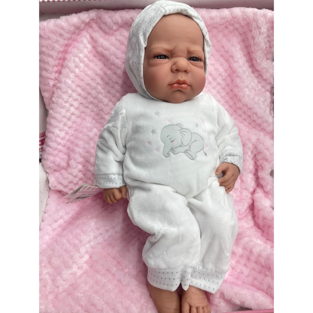 Arias Elegance Muñeca 40cm con Peso con Manta Rosa 50643