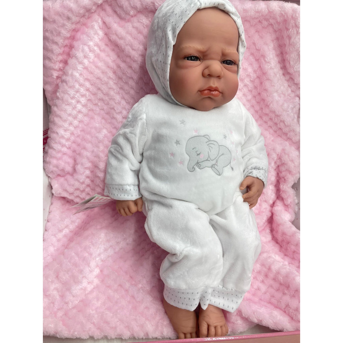 Arias Elegance Muñeca 40cm con Peso con Manta Rosa 50643