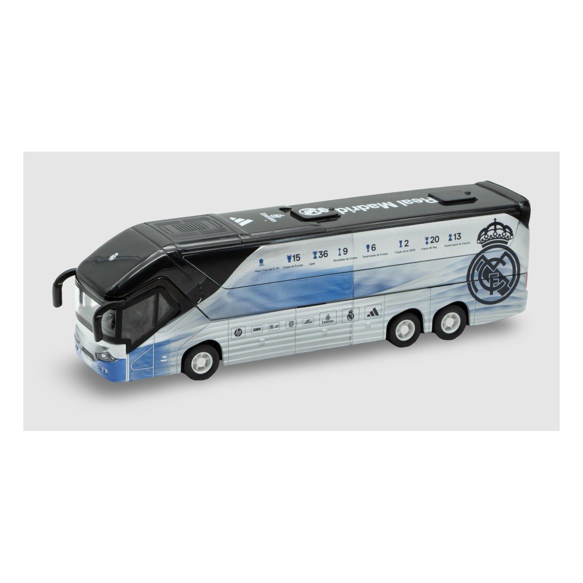 Autobús Real Madrid CF 2025 Banbo Toys - Réplica Oficial Escala 1:50