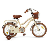 Bicicleta Infantil 16" Vintage Beige Toimsa 16231 con Cesta y Portabultos | +5 años