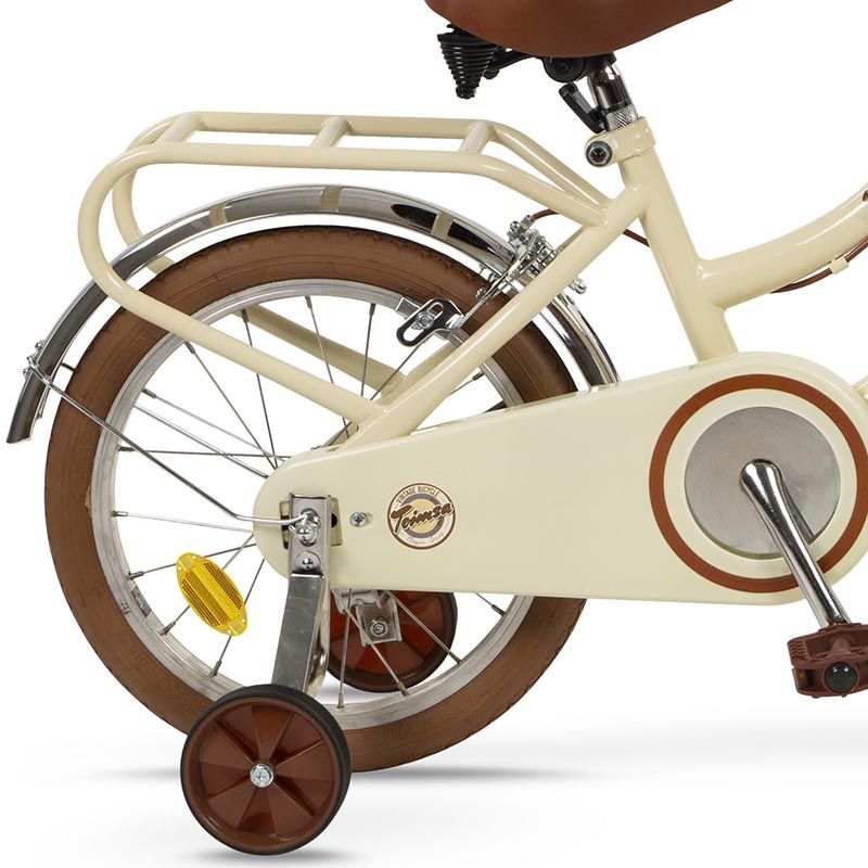 Bicicleta Infantil 16" Vintage Beige Toimsa 16231 con Cesta y Portabultos | +5 años