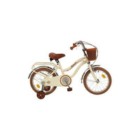 Bicicleta Infantil 16" Vintage Beige Toimsa 16231 con Cesta y Portabultos | +5 años